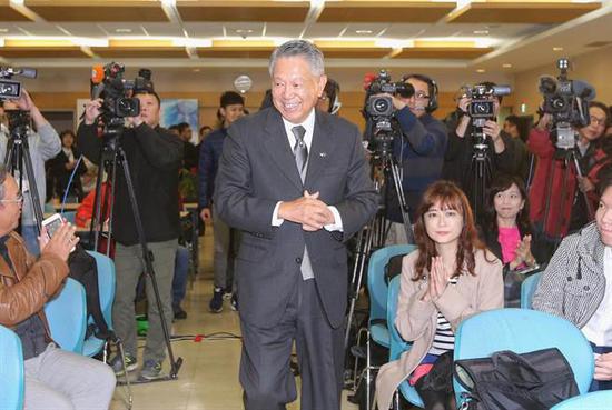 詹启贤正式宣布参选国民党主席。（图片来源：台湾联合新闻网）