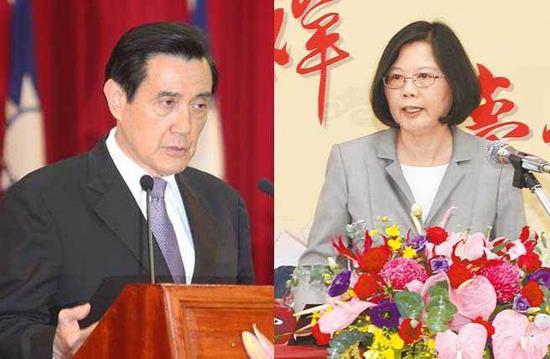 马英九与蔡英文(图片来源:“中时电子报”)