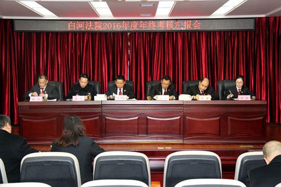 陕西安康中院对白河法院2016年度工作进行综