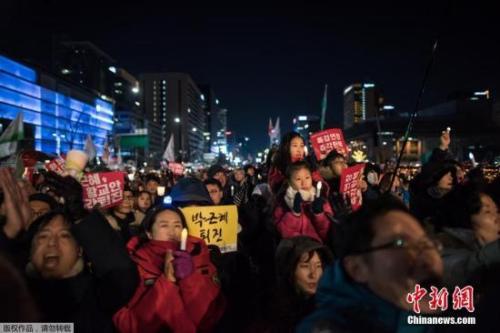 资料图：韩国抗议者