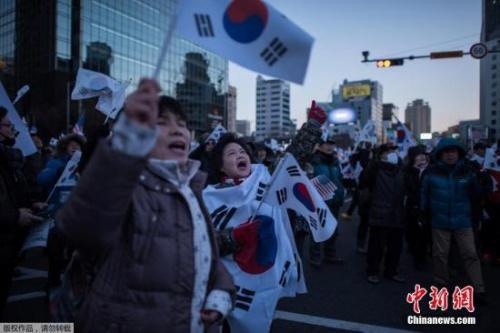 资料图：韩国抗议民众