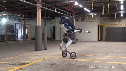 谷歌展示超酷炫双轮机器人：能跑会跳身手敏捷