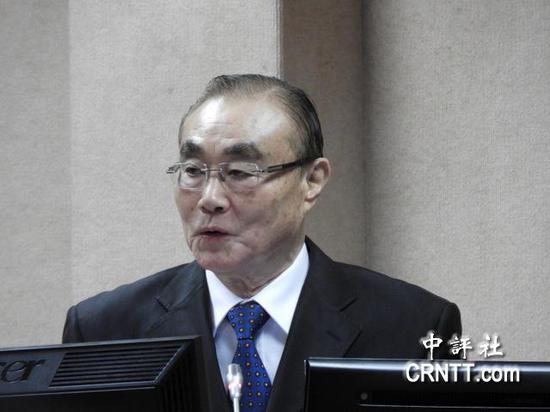 台当局“国防部长”冯世宽（图片来源：中评社）