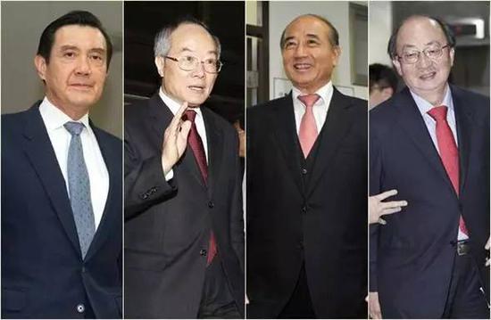 左起马英九、黄世铭、王金平、柯建铭
