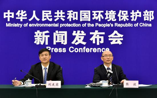 3月20日，环境保护部举行例行新闻发布会。摄影/章轲