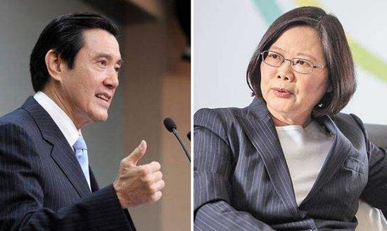 受访的台湾民众认为蔡英文比前任马英九，在两岸关系的表现上变差的比例高达51.2%，认为变好的只有3.7%。（台媒图）