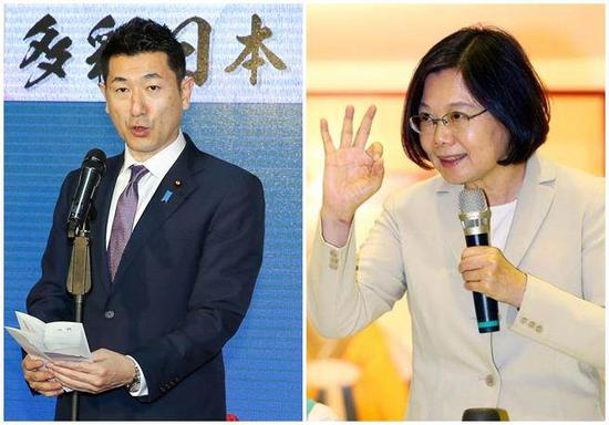 日本派与台湾方面断交以来最高层级官员防台，陈丽玲指出，蔡英文有勇气对抗大陆，为何不敢对抗日本？（台湾“中时”报系资料图）