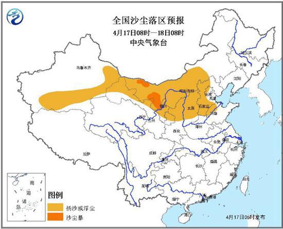 今天，西北、华北多地有沙尘天气。