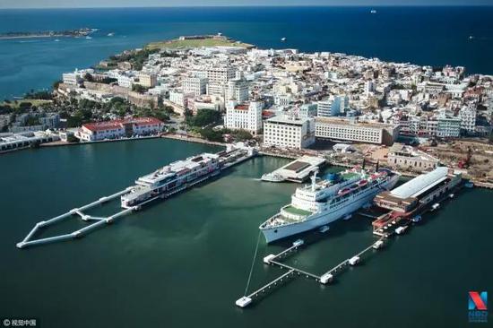 ▲波多黎各首都聖胡安的港口。圖片來源：視覺中國