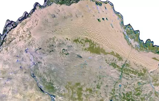 2000年库布其沙漠卫星遥感图