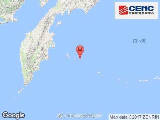 科曼多尔群岛地区发生6.3级地震