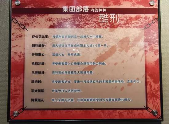 日本在中国东北“集团部落”里实施的部分酷刑 新华社记者 周长庆 摄
