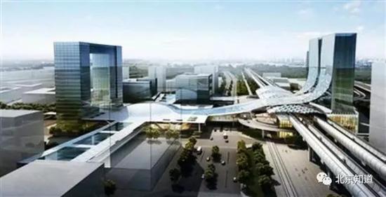 苹果园综合交通枢纽效果图。