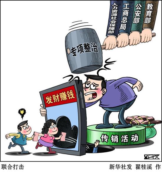 漫画：联合打击 新华社发