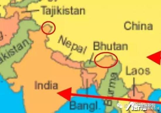 悉尼大学印度讲师课件现分裂中国地图(图)