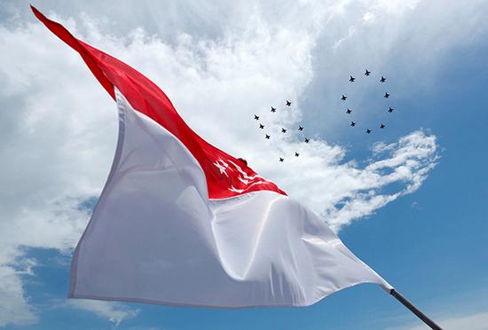 当地时间2017年9月7日，新加坡，新加坡和印度尼西亚建交50周年纪念仪式上，两国空军参加表演。  视觉中国 图
