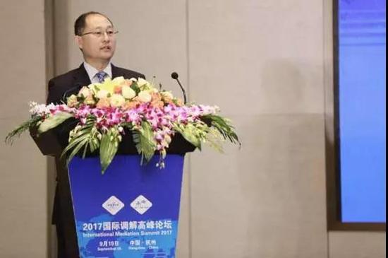 中国国际贸易促进委员会副会长卢鹏起讲话