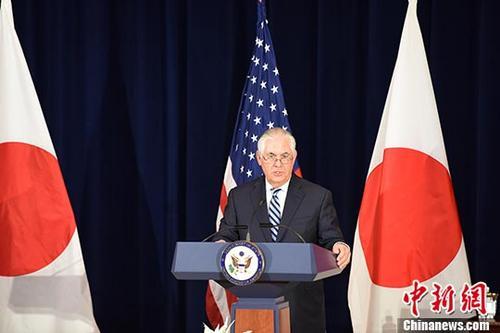 质料图:美国国务卿蒂勒森。 中新社记者 邓敏 摄