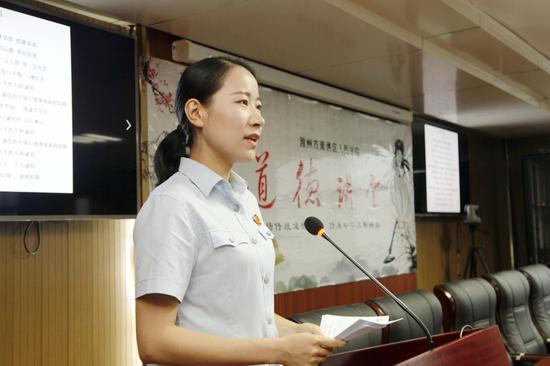 南谯法院:道德讲堂新花样 说学逗唱全上场|道德