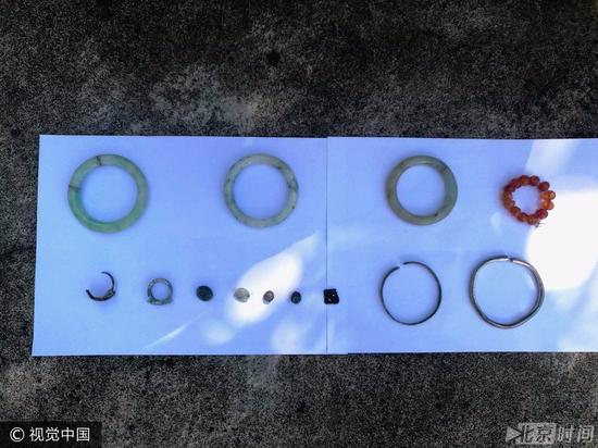 犯罪嫌疑人盗取的部分贵重陪葬品