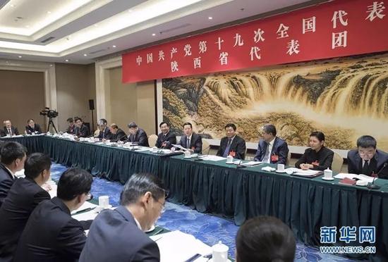 10月19日，张高丽同志参加他所在的党的十九大陕西省代表团讨论。
