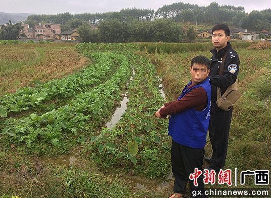 11月16日,犯罪嫌疑人被警方押解到案发现场指认。警方供图