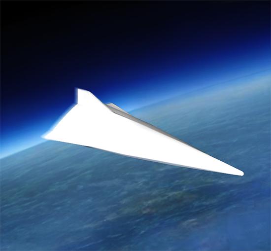 中国媒体曝光的中国WU-14高超音速滑翔飞行器模拟图像