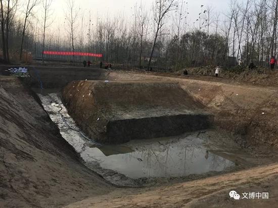 东汉时期下邳古城城墙剖面。