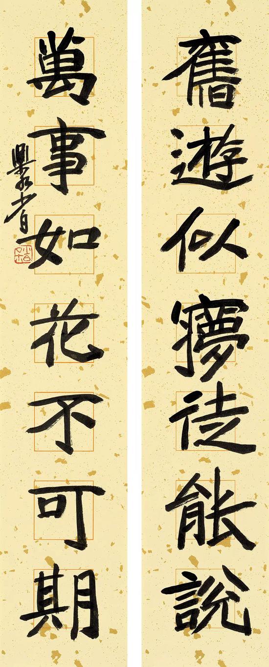 旧游万事联 68cm×13cm×2 2018年