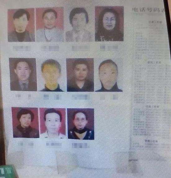 ▲学院的前领导照片被贴在门卫室，被禁止入校。图源：澎湃新闻。
