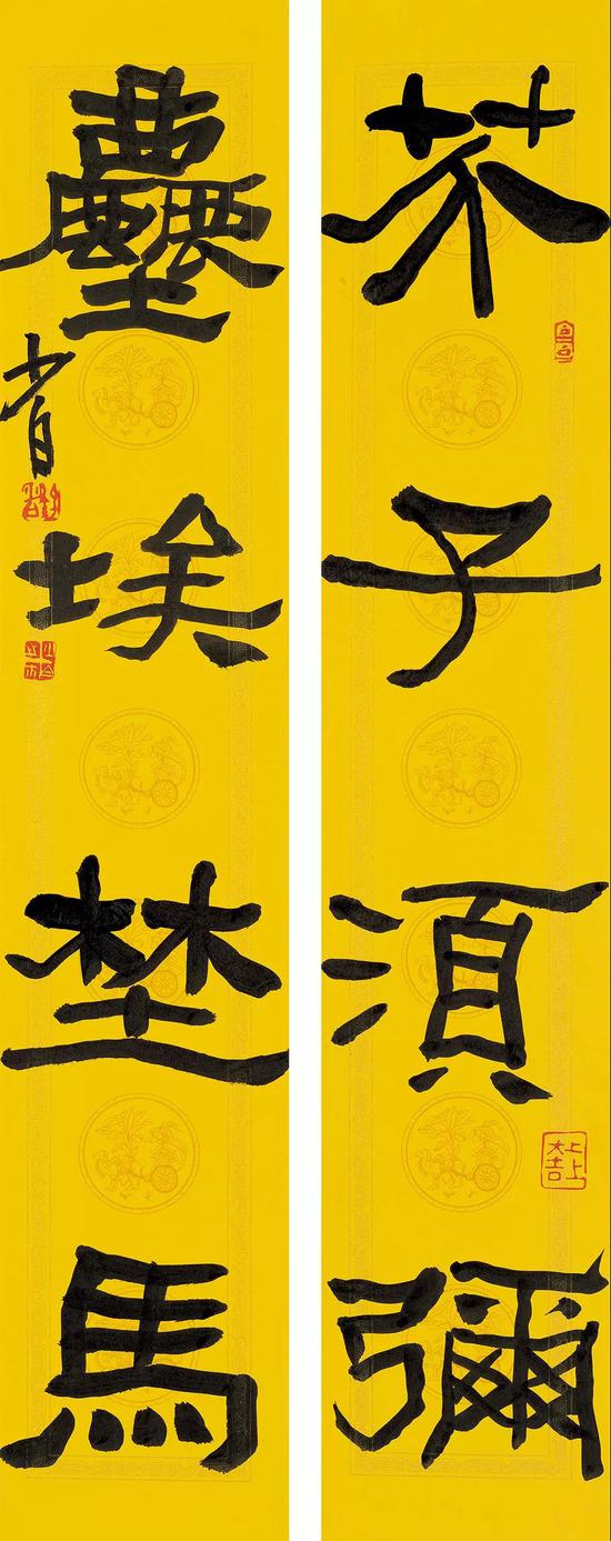 芥子尘埃联 69.5cm×13cm×2 2018年