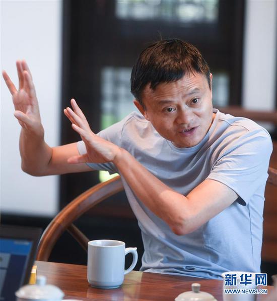 阿里巴巴集团董事局主席马云在杭州接受新华社记者专访（9月18日摄）。 新华社记者 黄宗治 摄