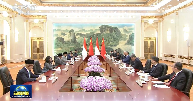 习近平会见印度尼西亚总统普拉博沃