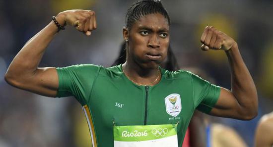 女子800米奥运冠军南非运动员卡斯特尔·塞曼亚。