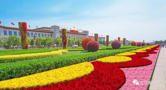 先睹为快国庆天安门广场长安街摆花方案公布图