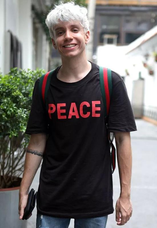 8月1日,西班牙Youtuber、歌手Mario Carlos Parejo。(图片来源:Instagram截图)
