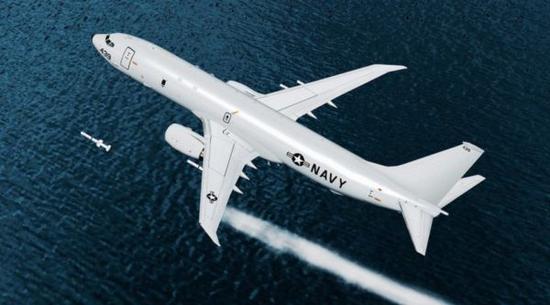 資料圖片:P-8A發射“魚叉”反艦導彈效果圖。(圖片來源於網絡)