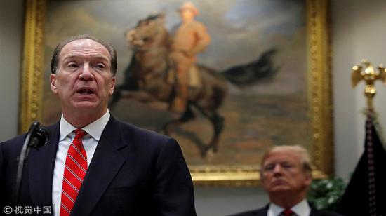 ▲世界银行执行董事会当地时间5日一致批准戴维·马尔帕斯出任新任世界银行行长。&nbsp;图/视觉中国