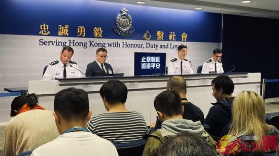 香港警方昨日(2日)举行例行记者会,介绍近况。(图源:文汇网)