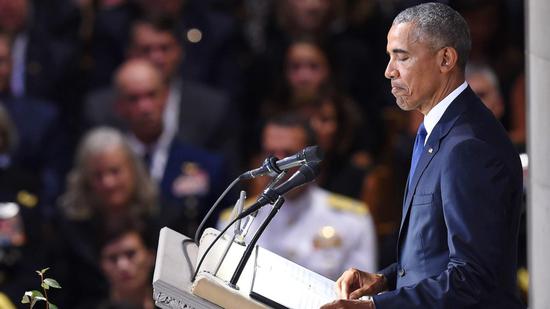 奥巴马致辞。图源：Getty Image