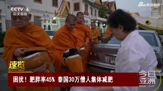 视频|肥胖率高达45%！ 泰国30万僧人集体减肥