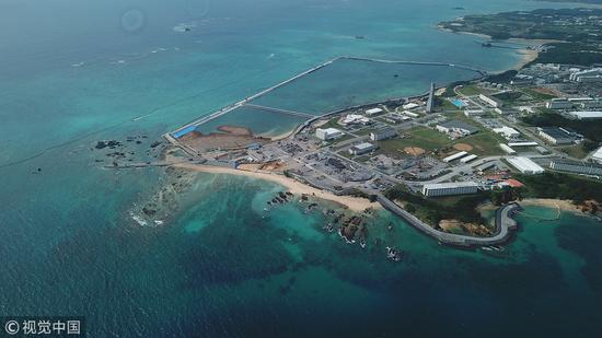 正在建设的驻日美军新基地。