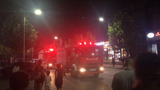 张华（化名）称，事件发生后，救援人员马上赶到现场。受访者供图