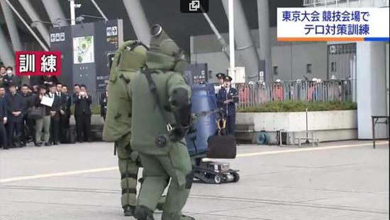 为奥运会做准备 日本东京多部门联动举行反恐训练