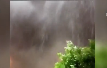 视频：强风暴袭击阿拉伯半岛 降雨犹如瀑布