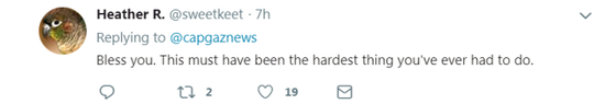 ▲保佑你。这一定是你做过的最艰难的事情了。