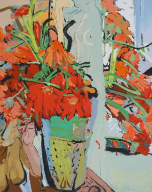 ▲ 《大非洲菊》 2010 95cm×78cm 丝网版画