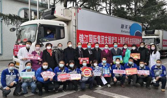 锦江集团又送美食来到武汉给上海医疗队。 本文图片均为查琼芳提供