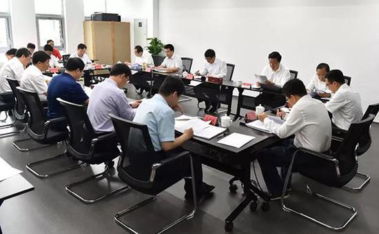 7月19日,雄安新区党工委委员(扩大)会议现场。雄安发布 图