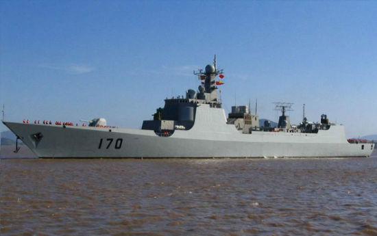 （资料图）中国海军170舰，“兰州”号导弹驱逐舰